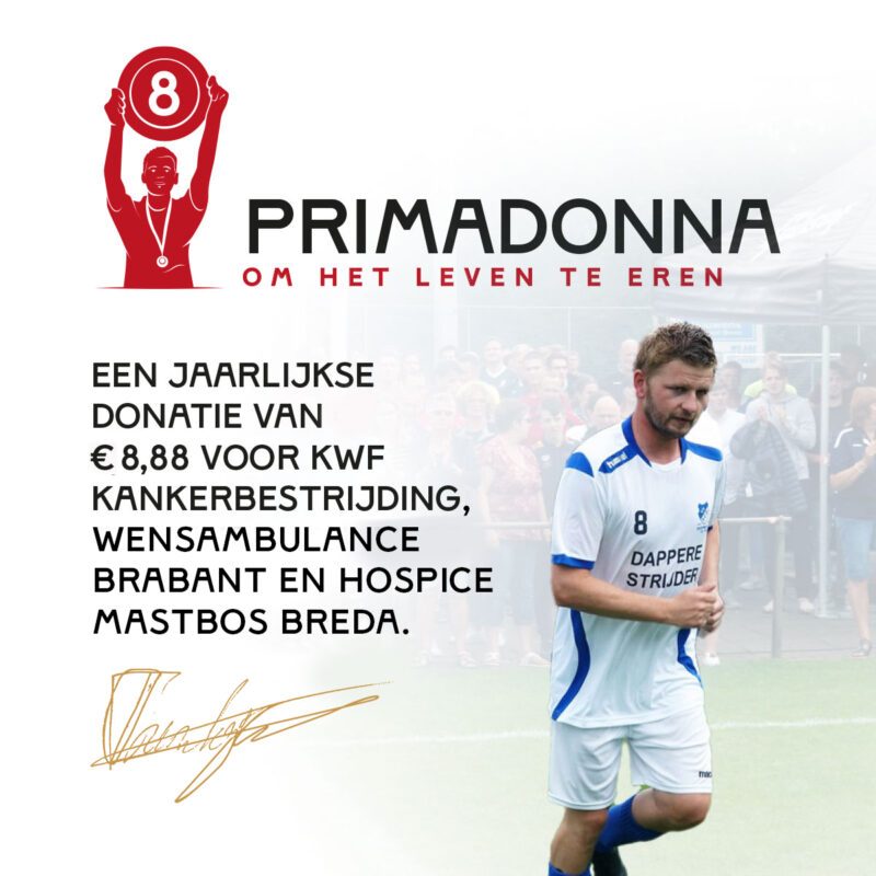 Jaarlijkse donatie voor Primadonna